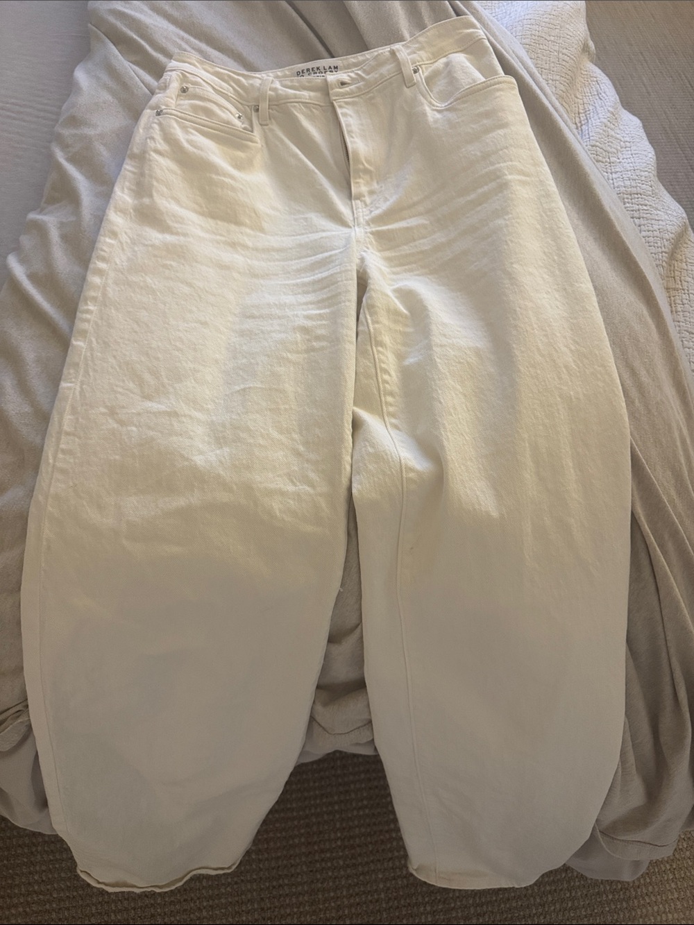 10 Crosby Derek Lam Off-White Denim Jeans